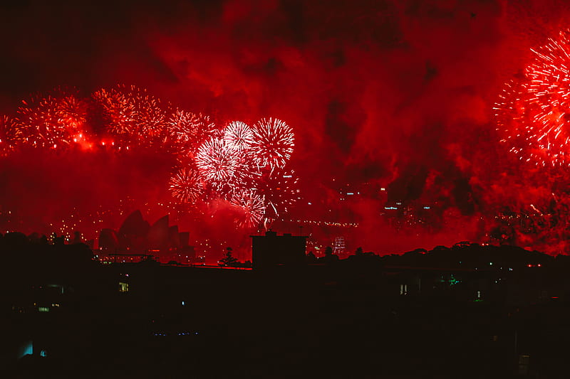 Fireworks Red Evening Festival Explosion , fireworks, graphy, explosion, evening, HD wallpaper