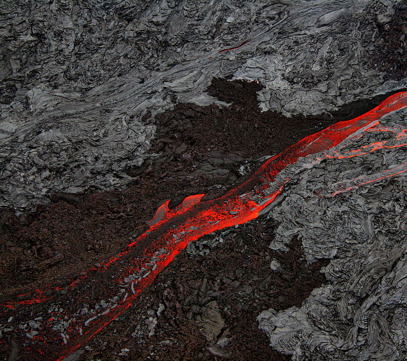 Lava Flow, a9, fire, htc, one, sense, volcano, HD wallpaper