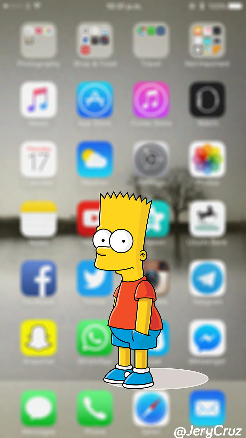 Bart Iphone, bart simpson, simpson, HD phone wallpaper