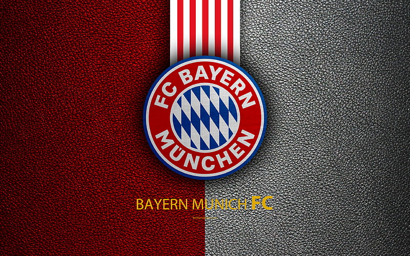 Bayern Munich FC German football club, Bundesliga, leather texture, emblem, Bayern logo, Munich, Germany, German Football Championships, HD wallpaper