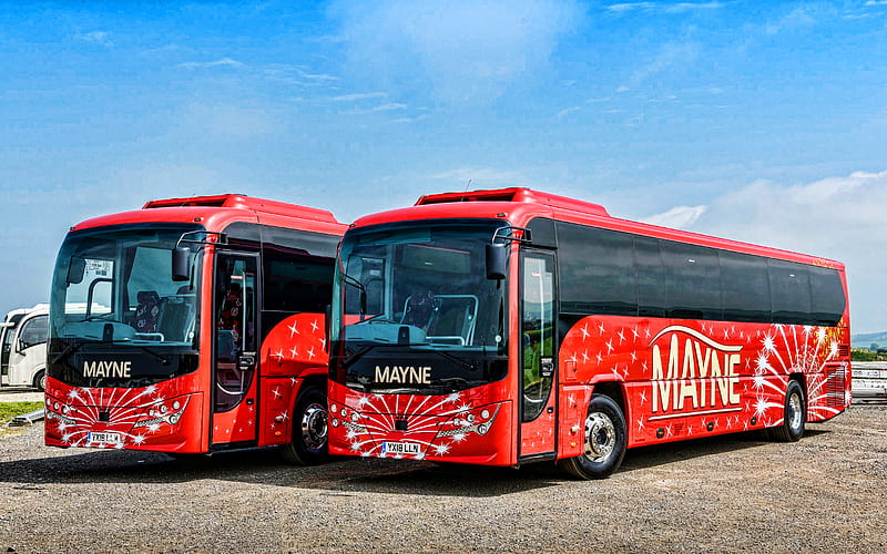 Plaxton Leopard Volvo B8R 2021 buses, passenger transport, R, passenger bus, Plaxton, HD wallpaper
