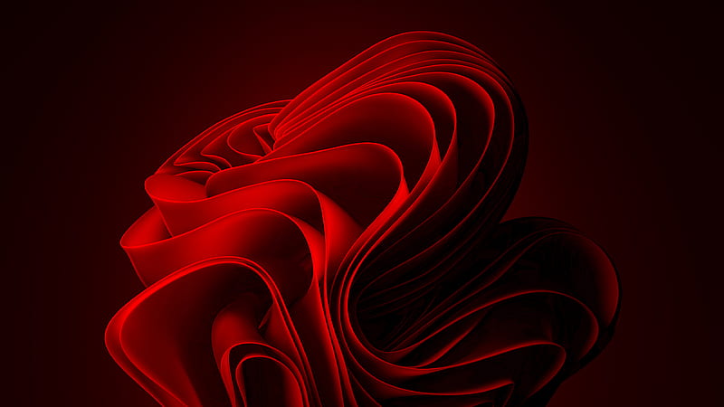 Windows 11 Wallpaper 4K, Red abstract, Stock