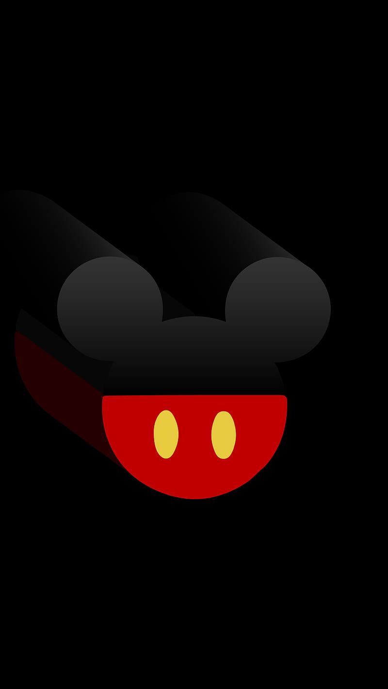 Mickey Mouse, android, black, cartoon, disney, mickeymouse, minnie, red, waltdisney, HD phone wallpaper