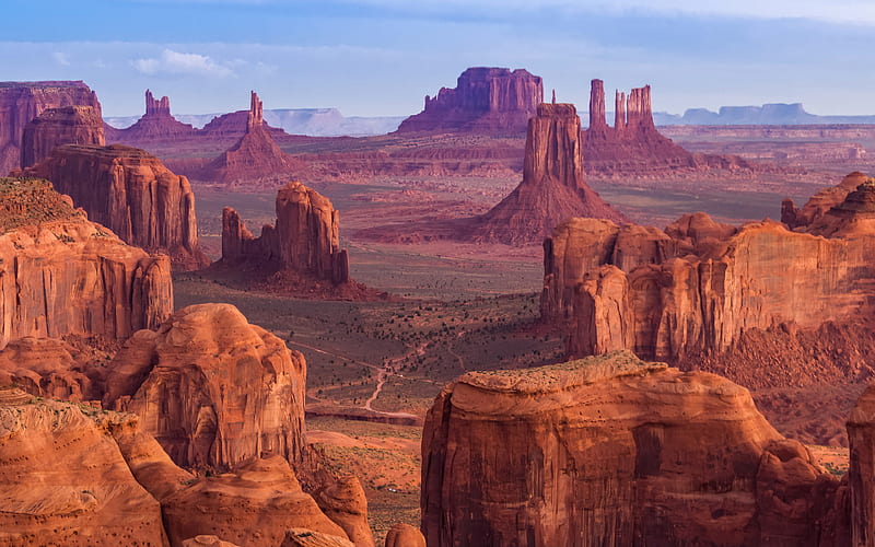 Monument Valley, desert, mountains, cliffs, Utah, America, USA, HD wallpaper  | Peakpx