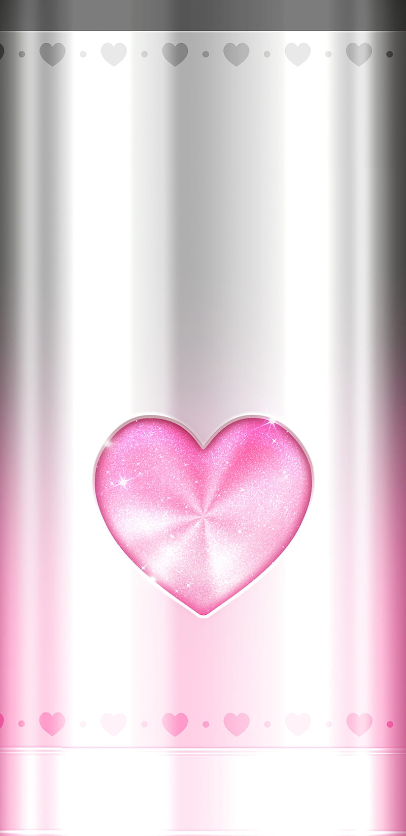 Steel Heart, love, pink, romantic, silver, HD phone wallpaper
