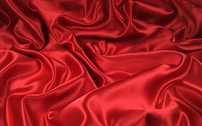 red silk red fabric, silk, fabric texture, HD wallpaper
