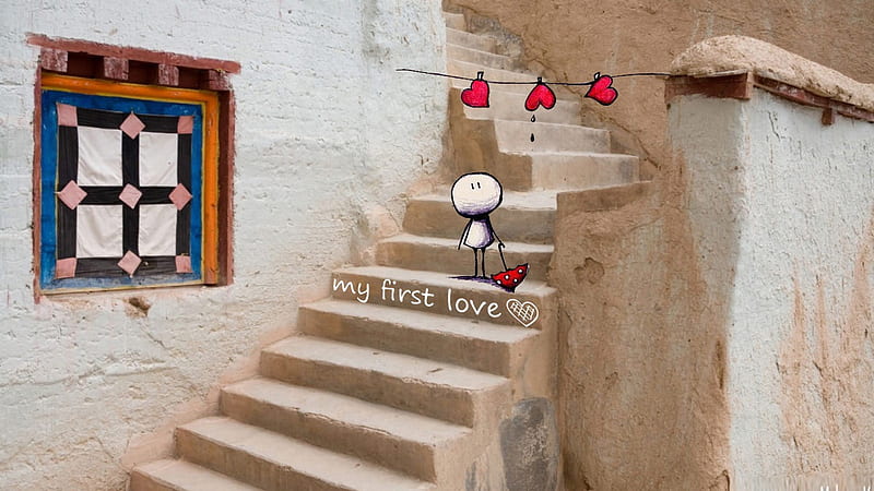 Sentimental first love-love theme, HD wallpaper