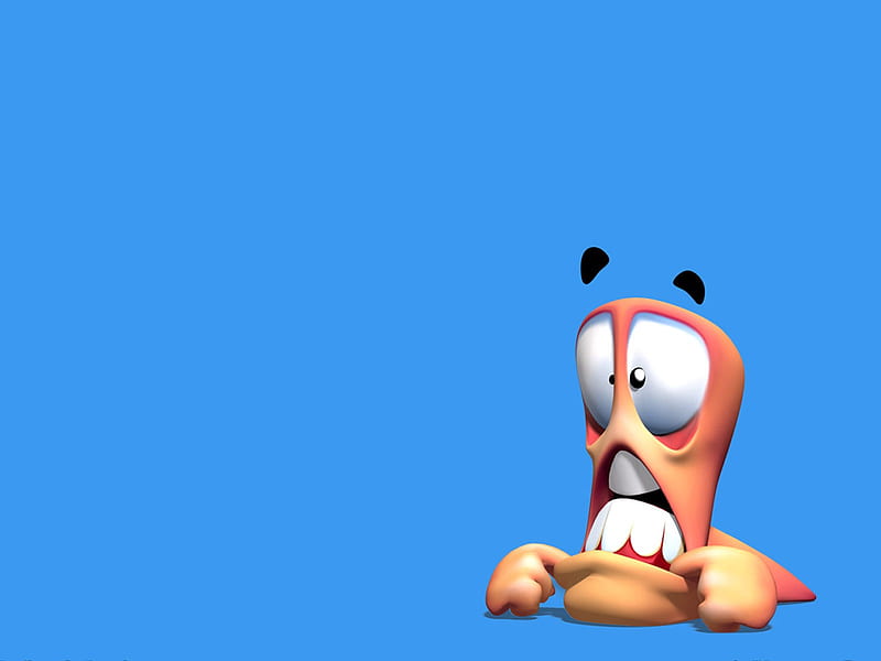 3D Worms, character, 3d, sad, game, worms, funny, HD wallpaper