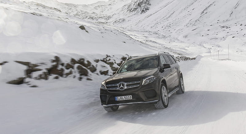 2017 Mercedes-Benz GLS 350d 4MATIC AMG Line in Snow - Front , car, HD wallpaper
