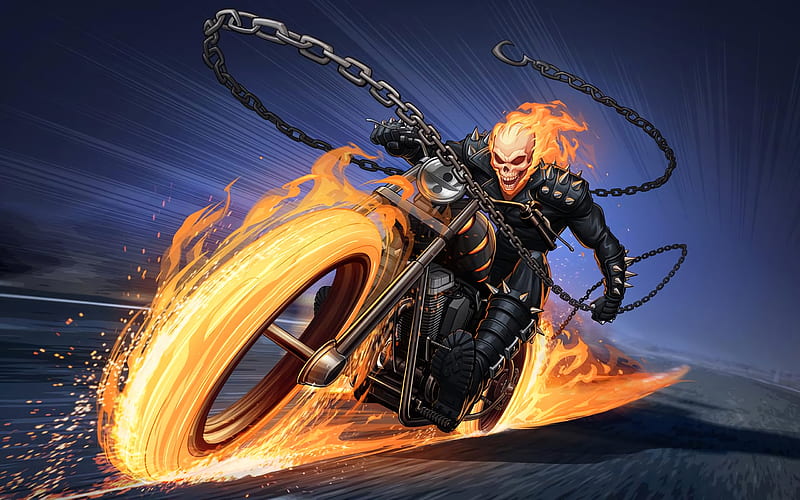 Ghost Rider Superhero, ghost-rider, superheroes, artist, artwork, digital-art, HD wallpaper