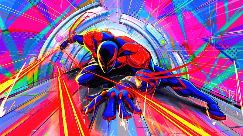 Spiderman 2099 Spider Man Across The Spider Verse , spider-man-across-the-spider-verse, spiderman, miles-morales, spiderman-2099, superheroes, artwork, 2023-movies, movies, HD wallpaper