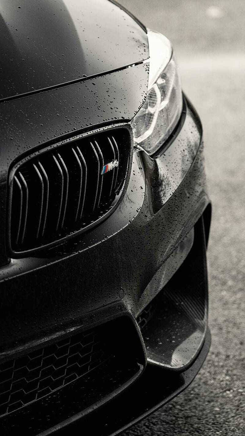 BMW M4, black, car, close-up, coupe, f82, m power, tuning, vehicle, HD phone wallpaper