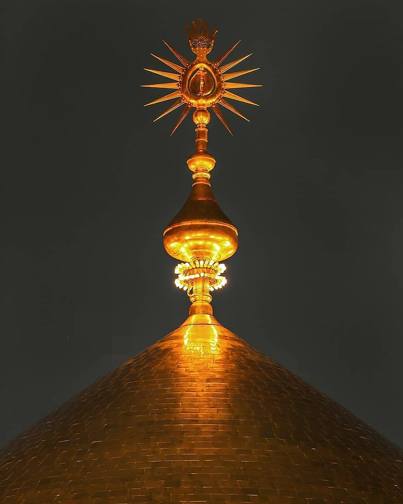 Gold Dome of Ali, door to city of knowledge, golden dome, islamic, maula, najaf, saiyed, ya ali, HD phone wallpaper