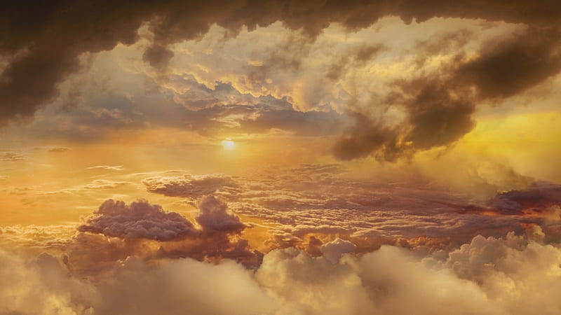 Cloudy, sunset, nature, sky, HD wallpaper | Peakpx