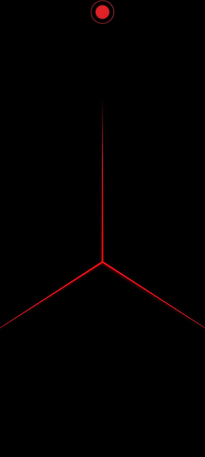 Punch hole, abstract, desenho, notch, red, HD phone wallpaper