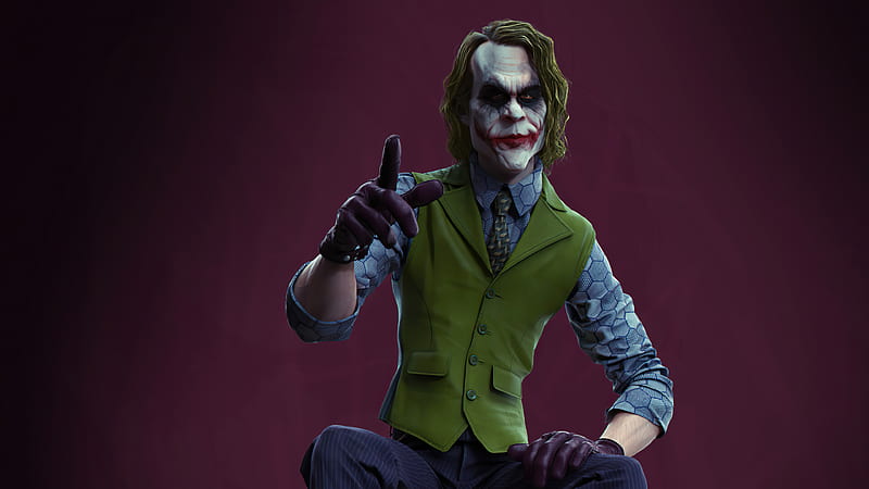 Joker Sitting, joker, superheroes, artwork, artist, artstation, HD wallpaper