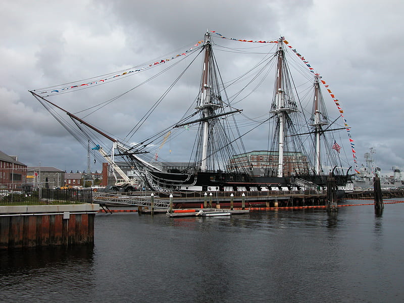 THE USS CONSTITUTION-(OLD IRONSIDE), guerra, water, boat, old ironside, uss constitution, sea, navy, HD wallpaper