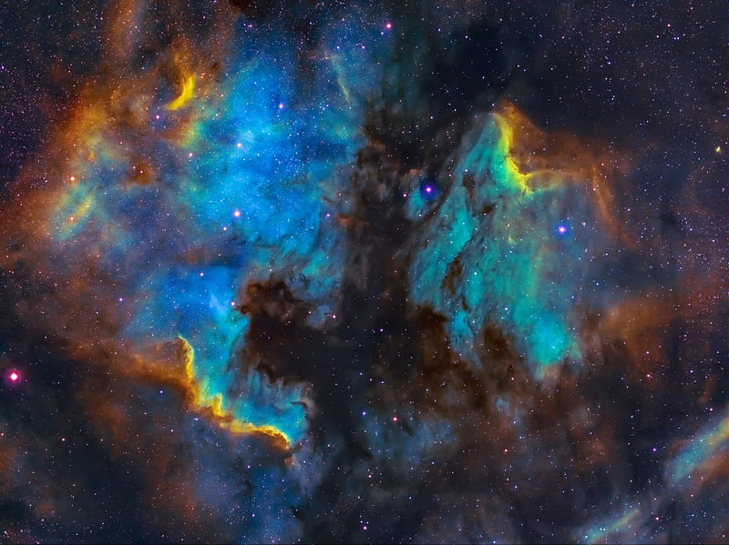 nebula, stars, space, colorful, glow, HD wallpaper
