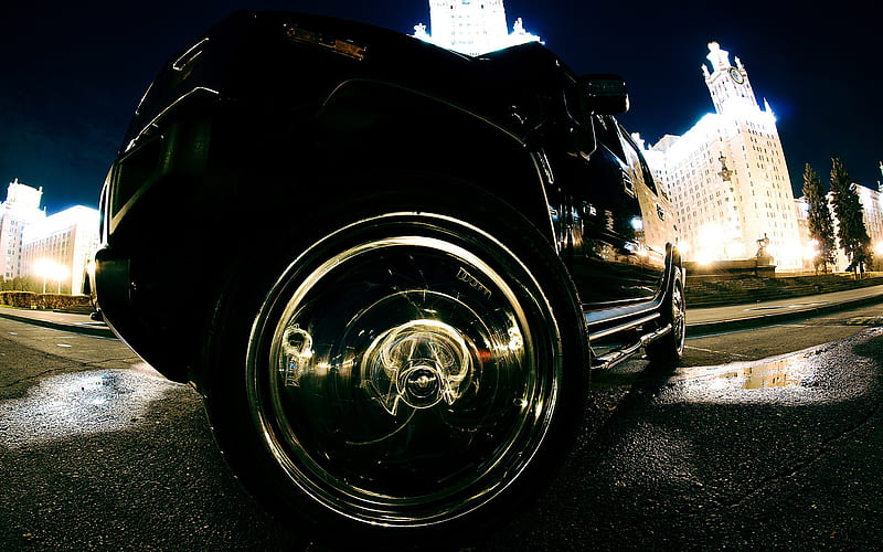 Wheel, carros, black, hummer, cool, HD wallpaper