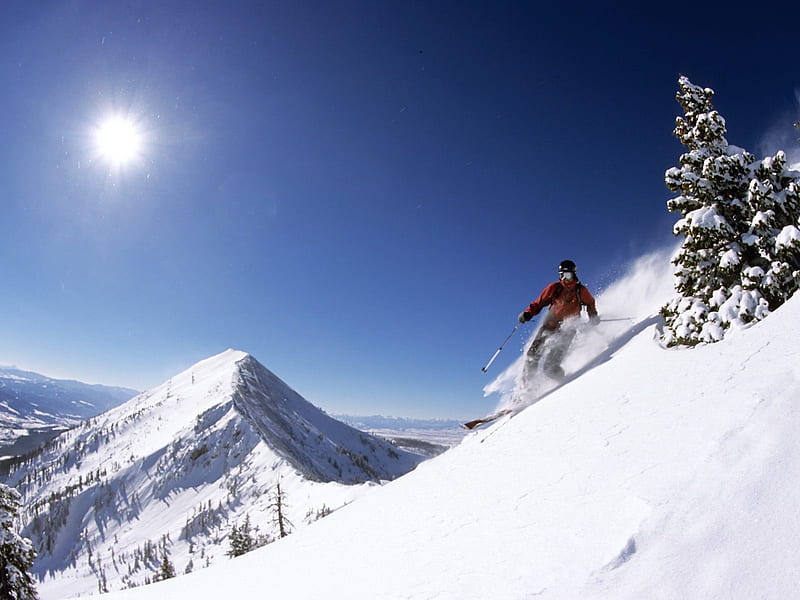 Snow Skiing-outdoor sports - second series, HD wallpaper