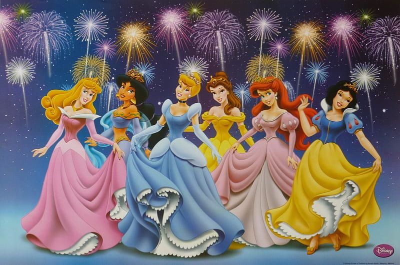 princeses, children, princesses, cartoon, disney, HD wallpaper