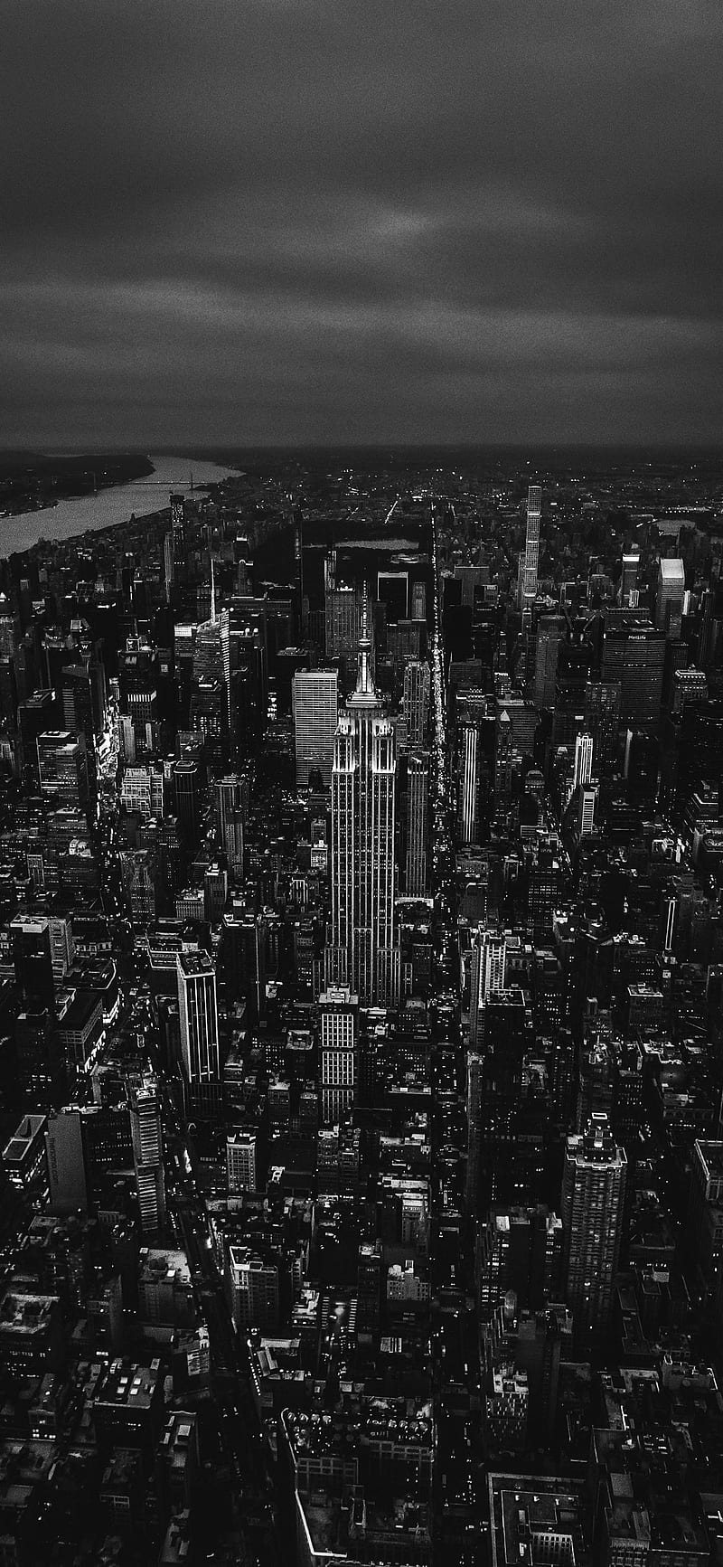 Black city, cathedral, lights, new, new york, night, nova, skyline, super, HD phone wallpaper