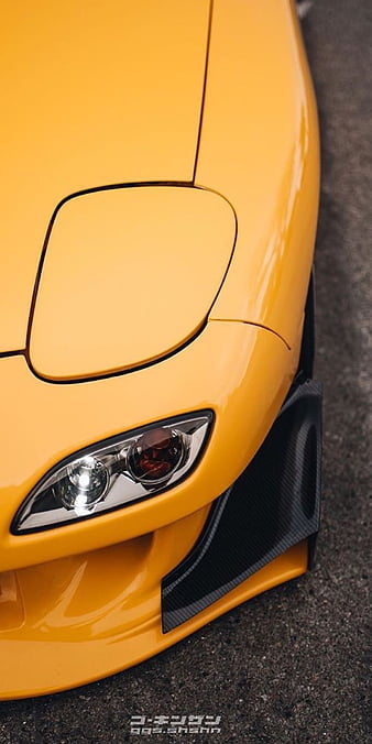 Orange Mazda RX-7 Wallpaper Gif