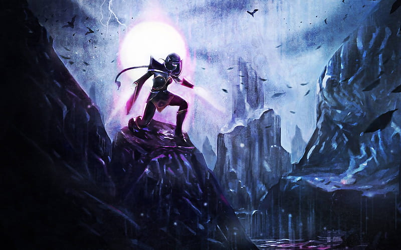Naga Siren Darkness Dota 2 Female Characters Warriors Dota2 Naga Siren Dota Hd Wallpaper