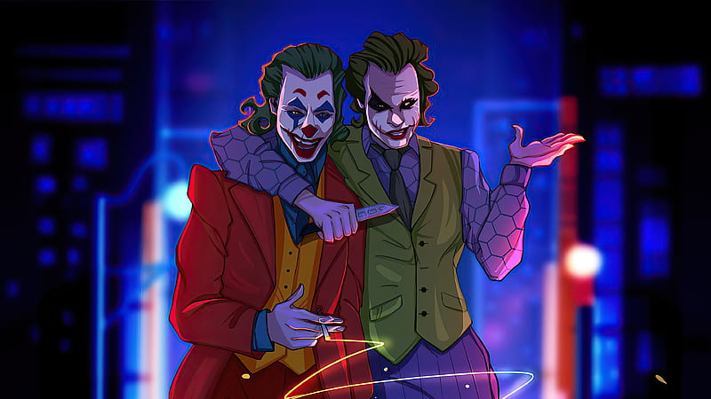 Joker Best Friends , joker, superheroes, artwork, artist, HD wallpaper