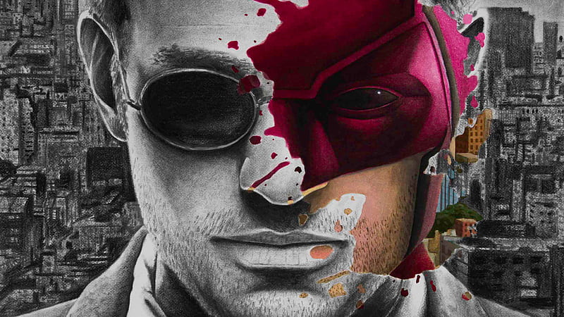 Daredevil Portrait, daredevil, tv-shows, artist, artwork, HD wallpaper