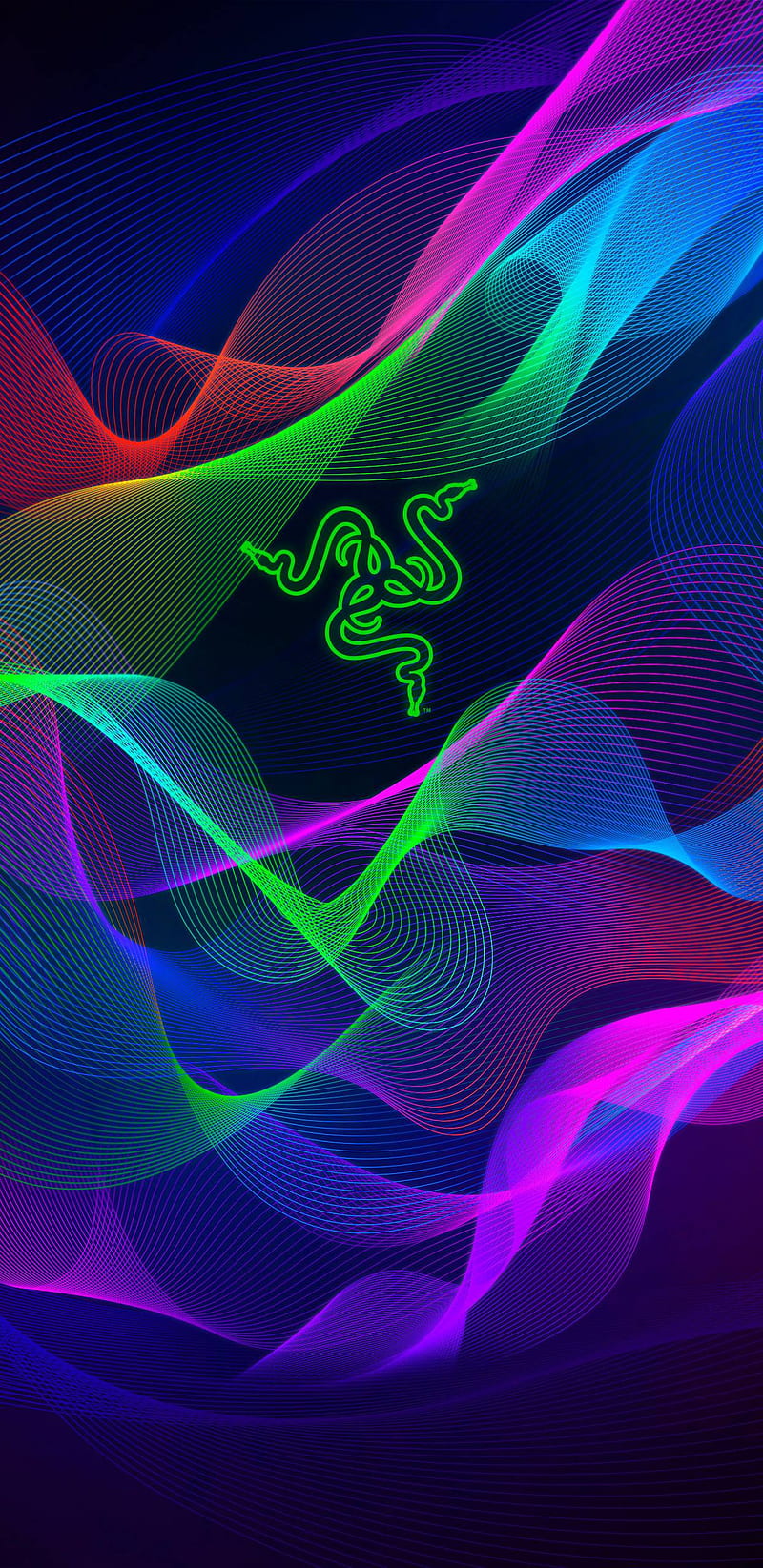 Razer, abstract, blue, bright, colours, electronic, HD phone wallpaper
