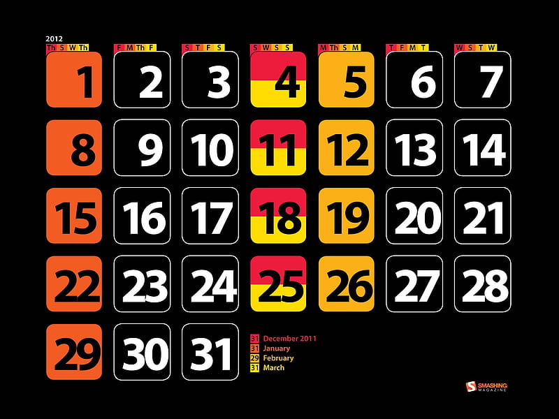 memorize me black version-January 2012 calendar themes, HD wallpaper