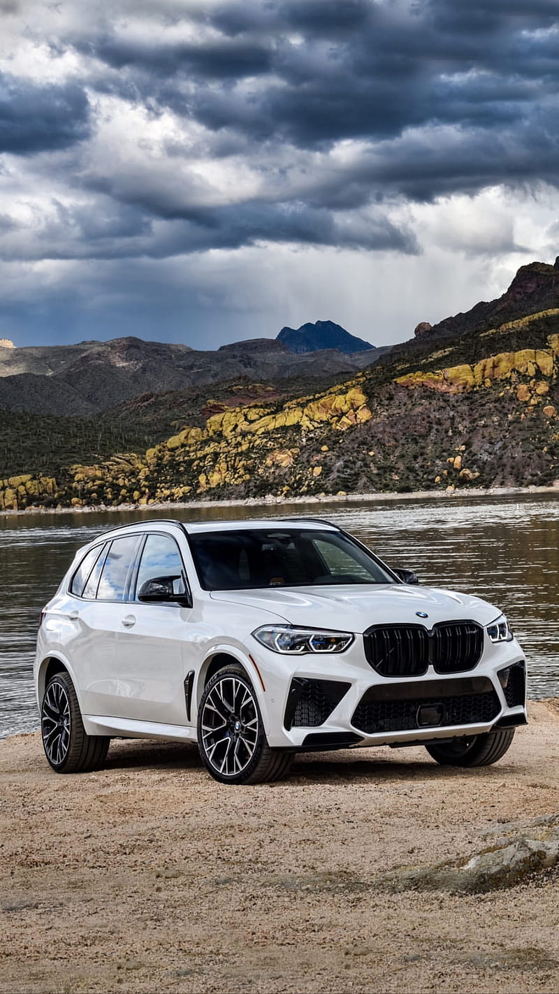 BMW X5 M, luxury, m power, suv, vehicle, white, x5 m, HD phone wallpaper