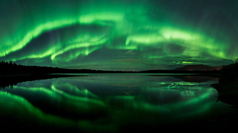 Beach Lake America, northern lights, Aurora, Alaska, USA, HD wallpaper