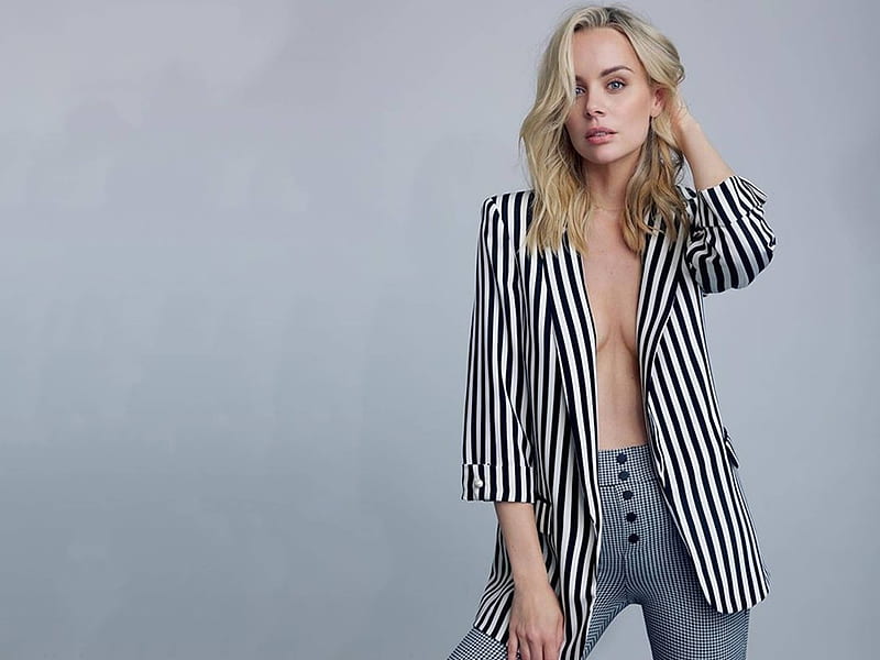 Helena Mattsson, Swedish, bonito, stripes, Mattsson, model, pants, Helena, 2019, actress, jacket hot, HD wallpaper