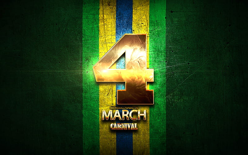The Carnival of Brazil, March 4, golden signs, Brazilian national holidays, Brazil Public Holidays, Brazil, South America, Brazilian Carnival, HD wallpaper