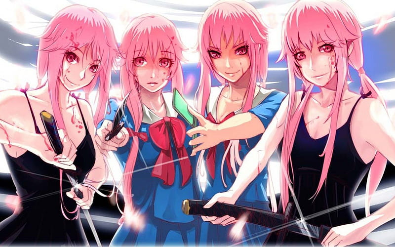 Gasai Yuno, yandere, anime girls, Mirai Nikki, anime - wallpaper #136263  (1920x1200px) on