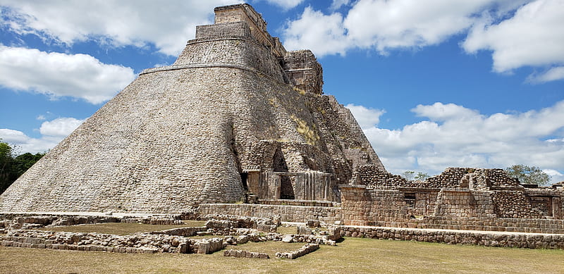 Uxmal Mayan Ruins, ancient, building, casa, history, old, outdoors, ruin, rundown, symbols, HD wallpaper