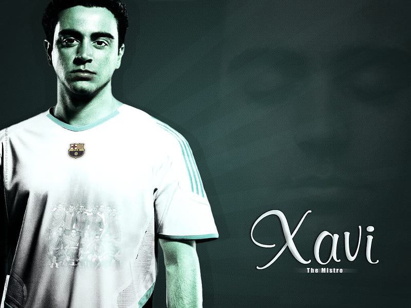 Xavi, football, barca, messi, HD wallpaper