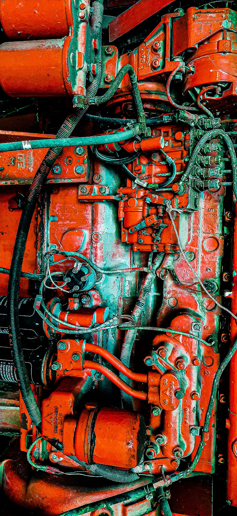 The mechanic , dark, engine, mechanical, movie, old, red, smash, super, HD phone wallpaper