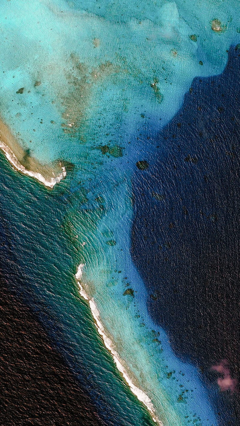 aerial view, portrait display, vertical, drone , blue, turquoise, sea, HD phone wallpaper