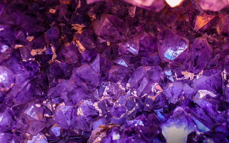 gemstones textures macro, purple stones texture, crystals textures, gemstones, crystals, HD wallpaper