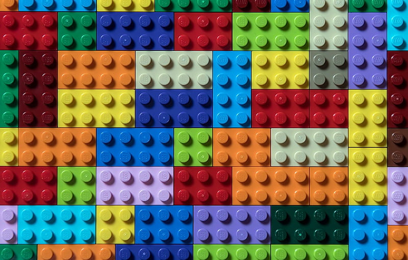 cubes, color, form, lego for , section текстуры -, Red LEGO, HD wallpaper
