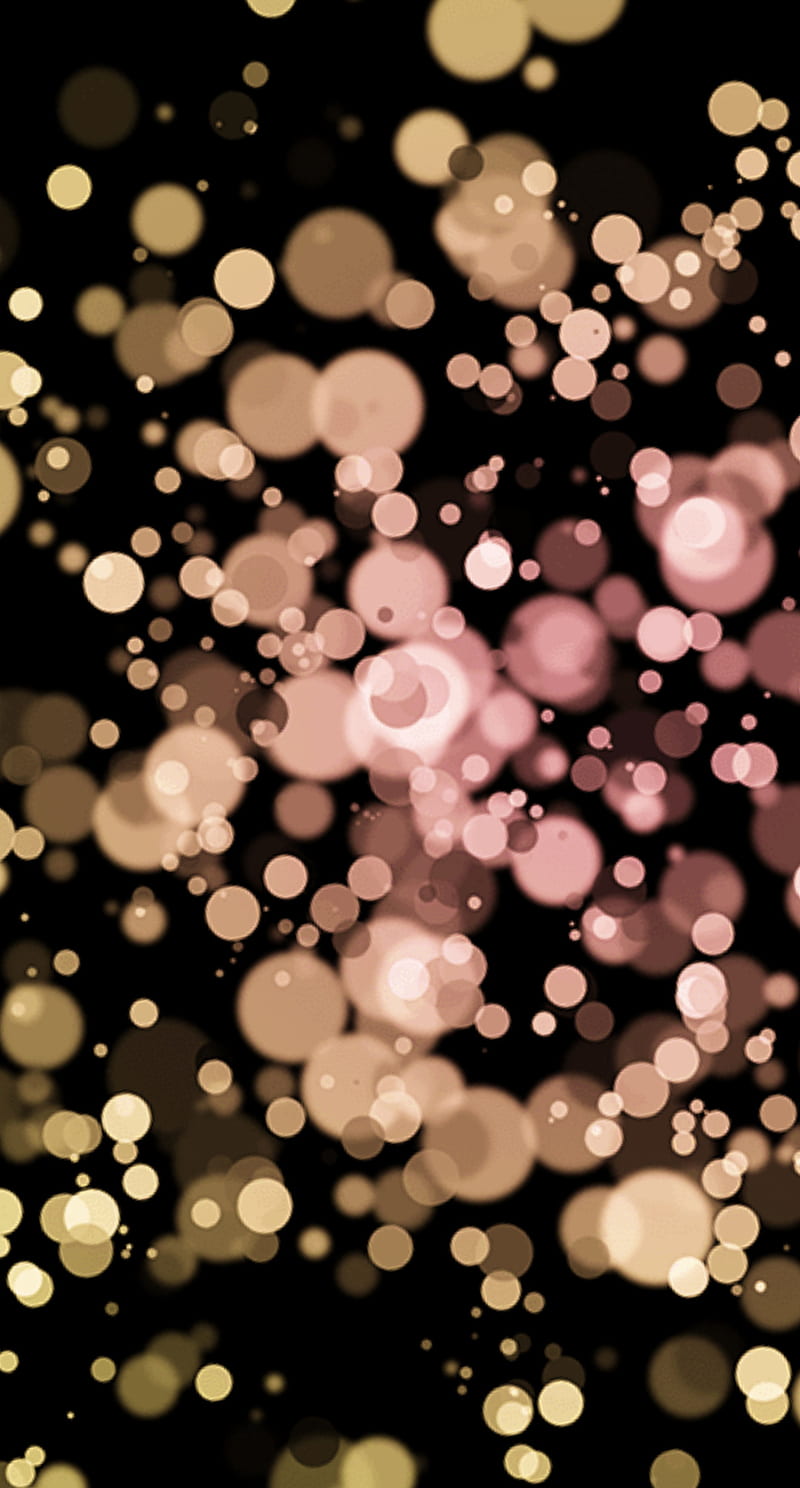 Bokeh, background, black, bubbles, girly, gold, pink, HD phone wallpaper |  Peakpx