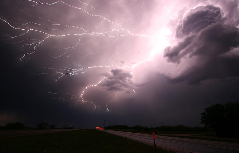 Lightning Storm , lightning, clouds, nature, storm, HD wallpaper