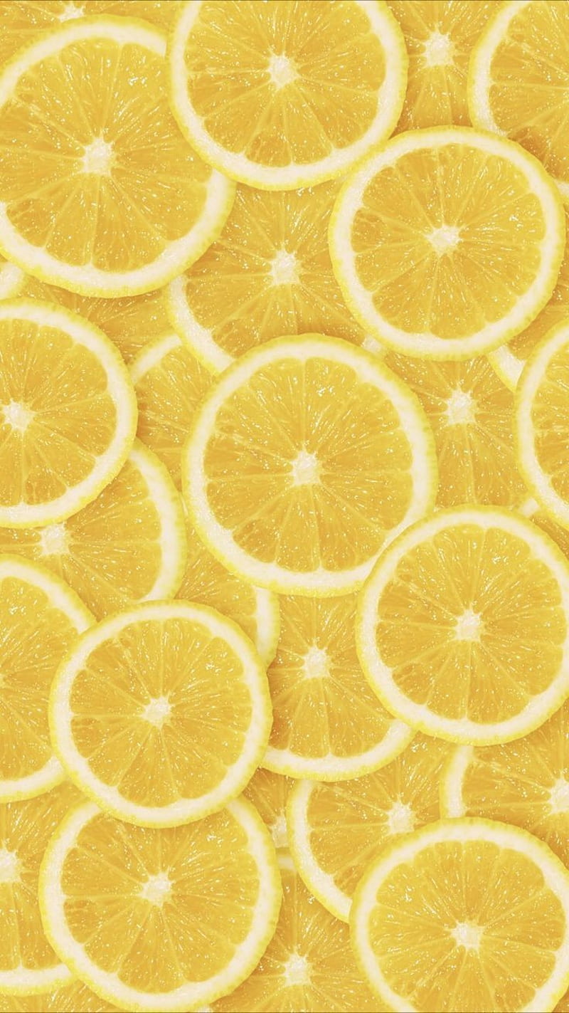 Cheerful lemon fruit and white blossom Pattern Wallpaper for Walls  Lemon  Tart