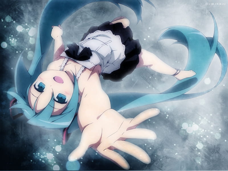 Hatsune Miku Pretty Stunning Cg Thigh Highs Nice Anime Aqua Beauty Anime Girl Hd