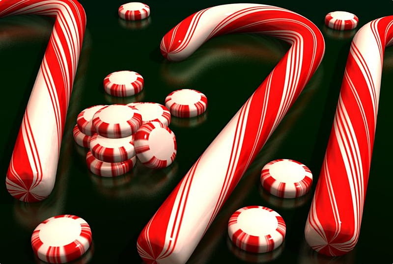 Peppermint, red, abstract, HD wallpaper