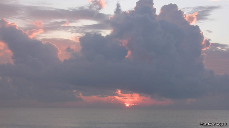 Cancun Sunrise, Clouds, Mexico, Cancun, Sky, Ocean, Sunrise, HD wallpaper