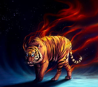 Superior Tiger, animal, art new, HD wallpaper | Peakpx